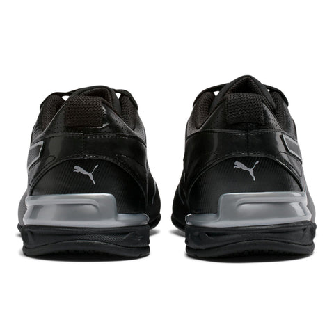Puma Tazon 6 FM 18987303 Mens Black Leather Lace Up Athletic Running Shoes