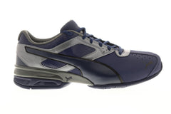 Puma Tazon 6 FM 18987321 Mens Blue Leather Athletic Lace Up Running Shoes