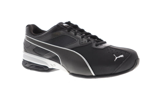 Puma Tazon 6 Wide Fm Mens Black Synthetic Athletic Lace Up Running Shoes