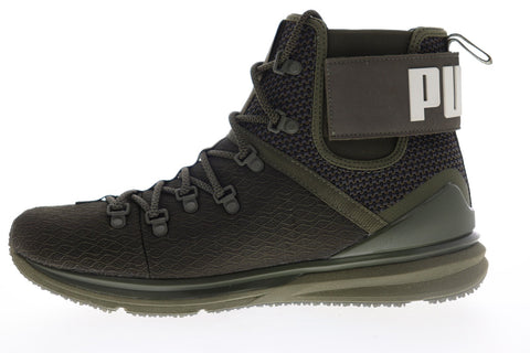 Puma Ignite Limitless Boot 18997902 Mens Green Canvas HIgh Top Sneakers Shoes