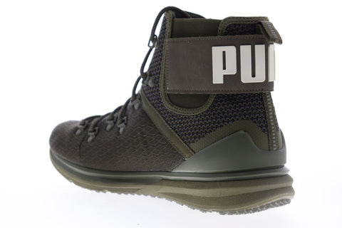 Puma Ignite Limitless Boot 18997902 Mens Green Canvas HIgh Top Sneakers Shoes