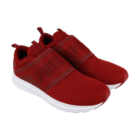 Puma Enzo Strap 19048102 Mens Red Mesh Casual Low Top Sneakers Shoes