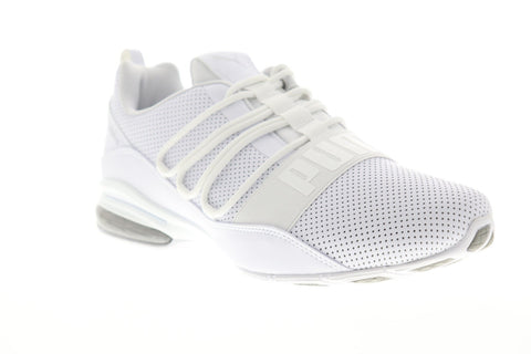 Puma Cell Regulate SL 19059608 Mens White Leather Leather Athletic Running Shoes
