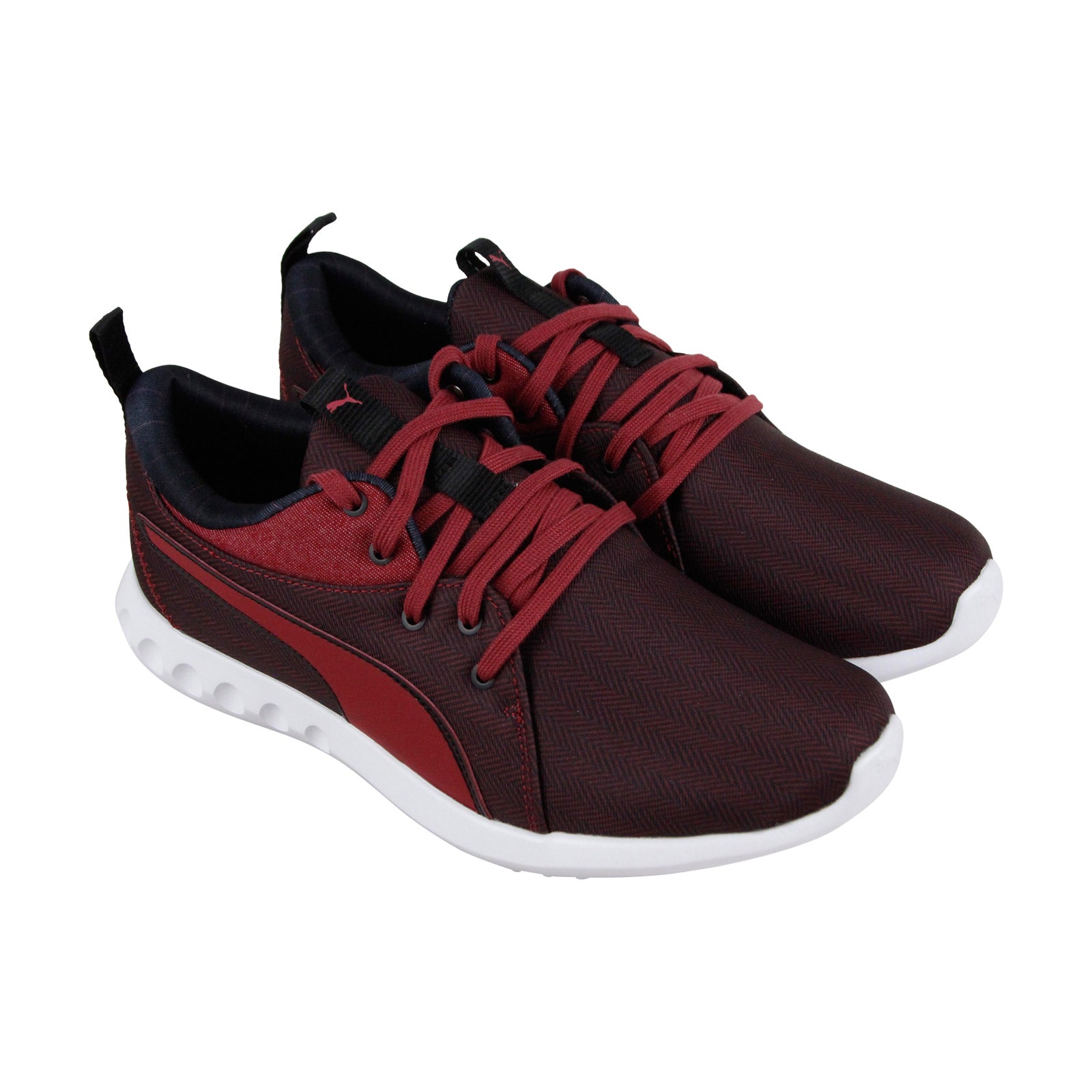 Puma Carson Menswear 19076503 Red Canvas Lace Up Lifestyle