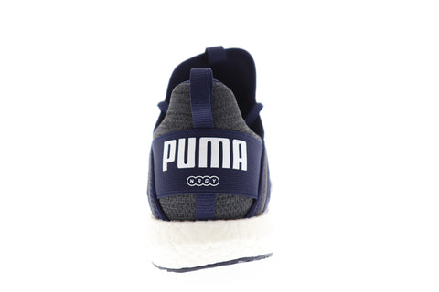 Puma Mega Nrgy Heather Knit Mens Blue Textile Low Top Sneakers Shoes
