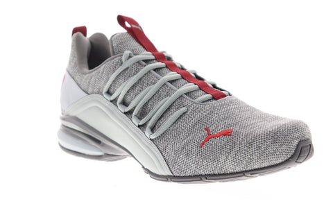 Puma Axelion 19142501 Mens Gray Textile Athletic Lace Up Running Shoes 
