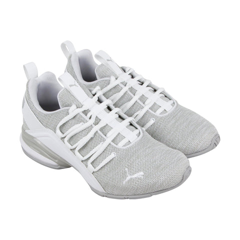 Puma Axelion 19142502 Mens Gray Canvas Lace Up Athletic Cross Training Shoes