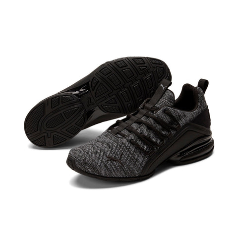 Puma Axelion 19142503 Mens Black Canvas Lace Up Athletic Running Shoes
