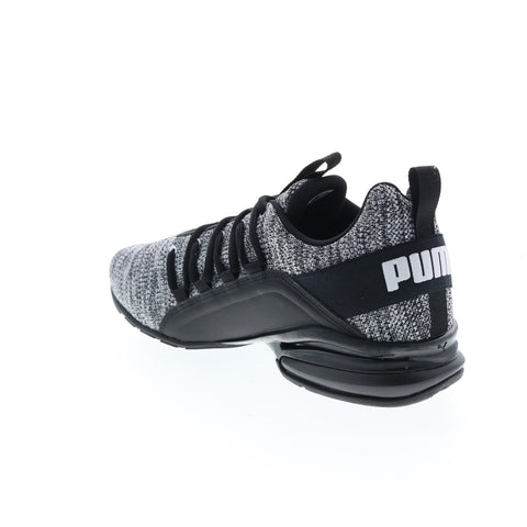 Puma Axelion 19142504 Mens Black Canvas Lace Up Athletic Running Shoes