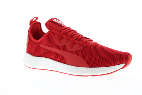 Puma Nrgy Neko Sport Mens Red Mesh Low Top Lace Up Sneakers Shoes