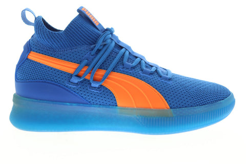 Puma Clyde Court GW 19171201 Mens Blue Canvas Athletic Basketball Shoes