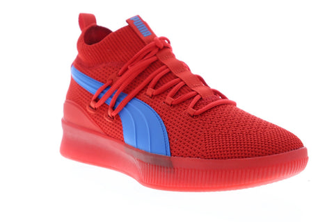 Puma Clyde Court GW 19171202 Mens Red Canvas Athletic Basketball Shoes
