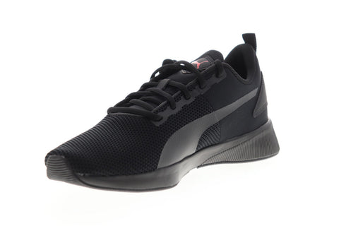 Puma Flyer Runner 19225723 Mens Black Canvas Lace Up Athletic Running Shoes