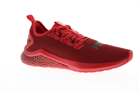Puma Hybrid Nx Mens Red Textile Low Top Lace Up Sneakers Shoes