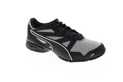 Puma Tazon Modern Pebble Mens Black Textile Athletic Lace Up Running Shoes