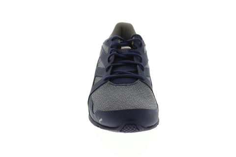 Puma Tazon Modern Pebble Mens Blue Textile Athletic Lace Up Running Shoes
