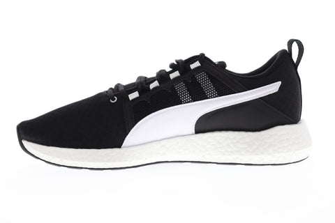 Puma Nrgy Neko Turbo Mens Black Canvas Low Top Athletic Gym Cross Training Shoes