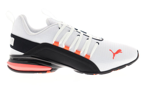 Puma Axelion RIP Mens White Textile Athletic Lace Up Running Shoes