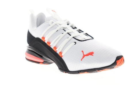 Puma Axelion RIP Mens White Textile Athletic Lace Up Running Shoes