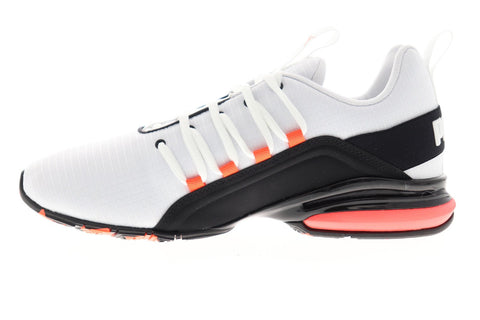 Puma Axelion RIP Mens White Textile Athletic Lace Up Running Shoes