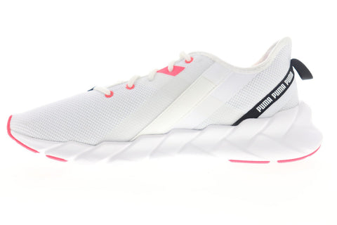 Puma Weave XT 19261105 Womens White Mesh Lace Up Athletic Cross Training Shoes