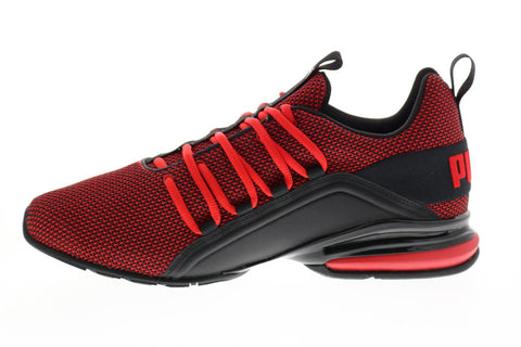 Puma Axelion Mesh Wide 19272101 Mens Red Mesh Lace Up Athletic Cross Training Shoes