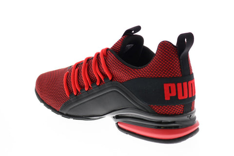Puma Axelion Mesh Wide 19272101 Mens Red Mesh Lace Up Athletic Cross Training Shoes