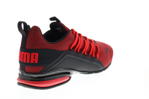 Puma Axelion Mesh Wide 19272101 Mens Red Mesh Lace Up Athletic Cross Training Shoes