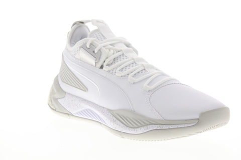 Puma Uproar Hybrid Court Core 19277510 Mens White Mesh Athletic Basketball Shoes