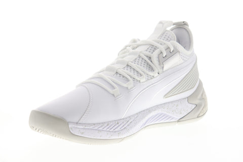 Puma Uproar Hybrid Court Core 19277510 Mens White Mesh Athletic Basketball Shoes