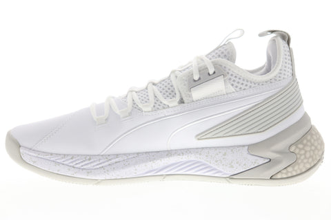 Puma Uproar Hybrid Court Core 19277510 Mens White Mesh Athletic Basketball Shoes