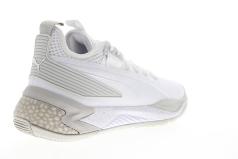 Puma Uproar Hybrid Court Core 19277510 Mens White Mesh Athletic Basketball Shoes