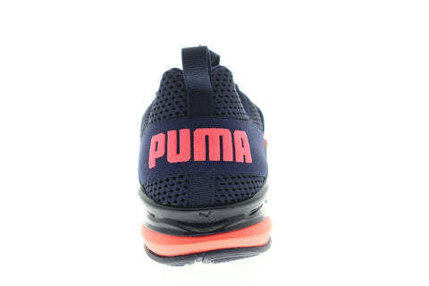 Puma Axelion Breathe Mens Blue Mesh Athletic Lace Up Running Shoes