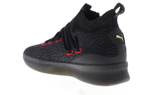 Puma Clyde Court Reform 19289201 Mens Black Canvas Athletic Basketball Shoes