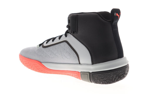 Puma Legacy Disrupt 19301801 Mens Gray Mesh Lace Up Athletic Basketball Shoes