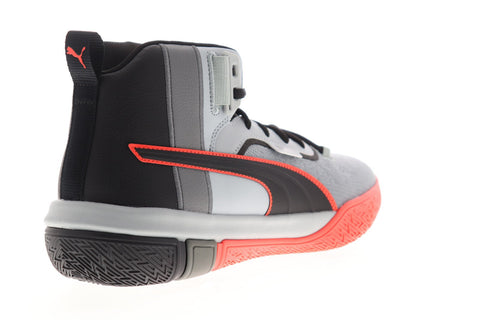 Puma Legacy Disrupt 19301801 Mens Gray Mesh Lace Up Athletic Basketball Shoes