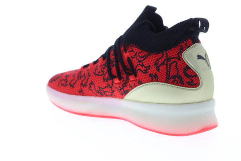 Puma Clyde Court London Calling Mens Red Mesh Athletic Basketball Shoes