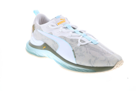 Puma LQD Cell Hydra Camo x First Mile Mens White Mesh Sneakers Shoes