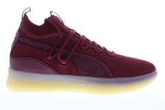 Puma Clyde Court Def Jam 19338501 Mens Red Mesh Lace Up Athletic Basketball Shoes