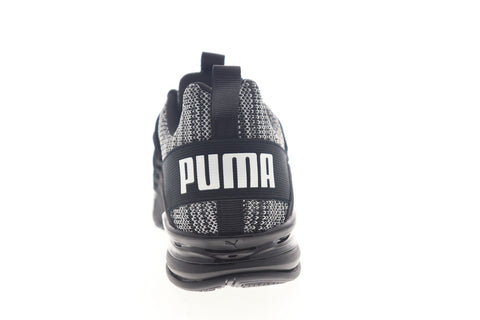 Puma Momenta 19340603 Mens Black Canvas Lace Up Athletic Running Shoes