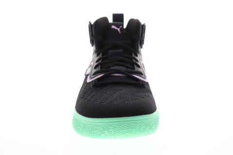 Puma Legacy Dark Mode 19341901 Mens Black Mesh Lace Up Athletic Basketball Shoes