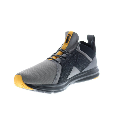 Puma Enzo Outdoor Hustle Mens Gray Canvas Lace Up Athletic Cross Training Shoes