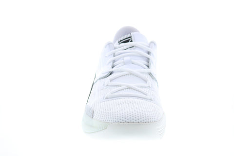 Puma Clyde Hardwood 19366301 Mens White Leather Lace Up Athletic Basketball Shoes