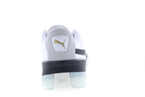 Puma Clyde Hardwood 19366301 Mens White Leather Lace Up Athletic Basketball Shoes