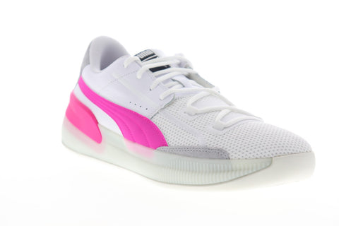 Puma Clyde Hardwood 19366303 Mens White Mesh Athletic Basketball Shoes