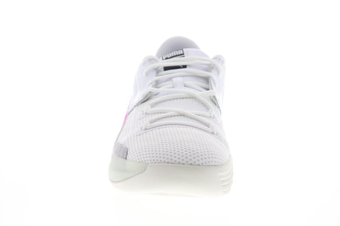 Puma Clyde Hardwood 19366303 Mens White Mesh Athletic Basketball Shoes