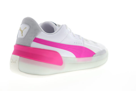 Puma Clyde Hardwood 19366303 Mens White Mesh Athletic Basketball Shoes