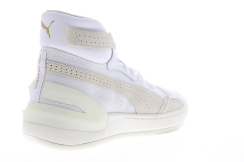 Puma Sky Dreamer 19367501 Mens White Mesh Lace Up Athletic Basketball Shoes