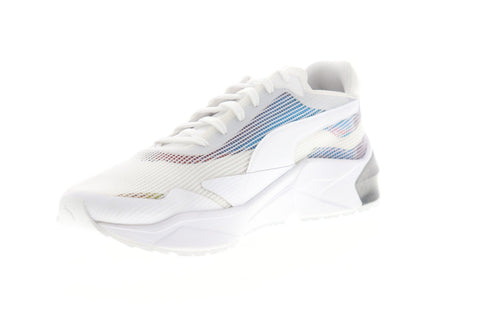 Puma LQDCELL Optic XI Iridescent Womens White Mesh Athletic Cross Training Shoes