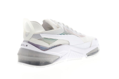 Puma LQDCELL Optic XI Iridescent Womens White Mesh Athletic Cross Training Shoes